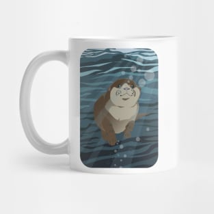 Otter Swimming Underwater Mug